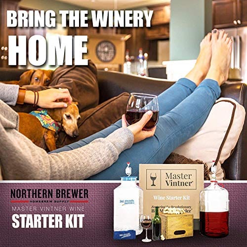 Master Vinters Master Vintner Wine Making Equipment Starter Kit with Plastic Big Mout ...