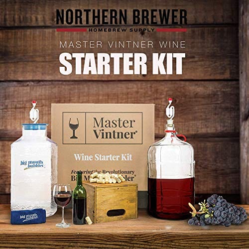 Master Vinters Master Vintner Wine Making Equipment Starter Kit with Plastic Big Mout ...