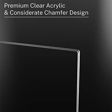 MaxGear Acrylic Sign Holder-Table Card Display-4 X 6 inches Clear Sign Display Holder-Plastic Table Menu Stand -Double Sided Ad Picture Frame for Office, Home, Store, Restaurant, 6 Pack