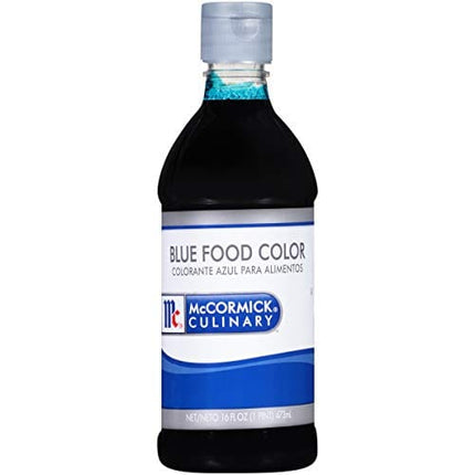 McCormick Culinary Blue Food Coloring, 16 fl oz - One 16 Fluid Ounce Bottle of Blue Food Coloring Liquid to Add Color to Cakes, Cookies, Icings and Fillings