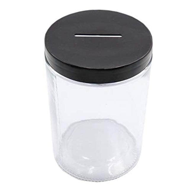 Cornucopia Brands Gallon Plastic Jars (2-Pack); Clear Round Containers with Black Ribbed Lids, BPA-Free 4-Quart Large Size