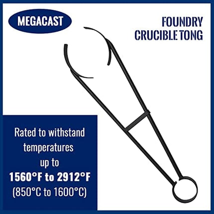 26" MegaCast™ Crucible Flask Tongs for Graphite Refinery Crucibles For Melting Casting Refining Gold, Silver, Copper, Brass