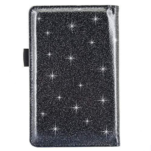 Menesia Glitter Server Book Organizer for Waitress,Black Waiter Serving Book,Waitstaff Server Order Pads,Guest Checks Books Holder for Restaurant Fit Server Apron