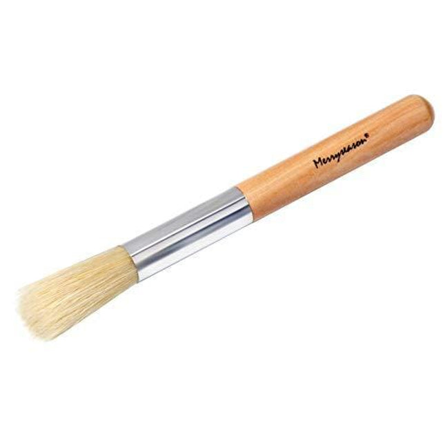 Coffee Grinder Brush Espresso Supply Maker Cleaning Brush, Wood Handle & Natural Bristles Dusting Brush Espresso Accessories for Home Kitchen Barista Tool