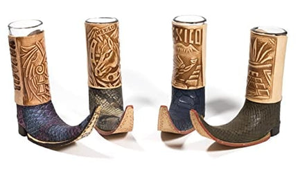 Mexican Leather Mini Boot Tequila Shot - Original Artisan Bota Tribale ...