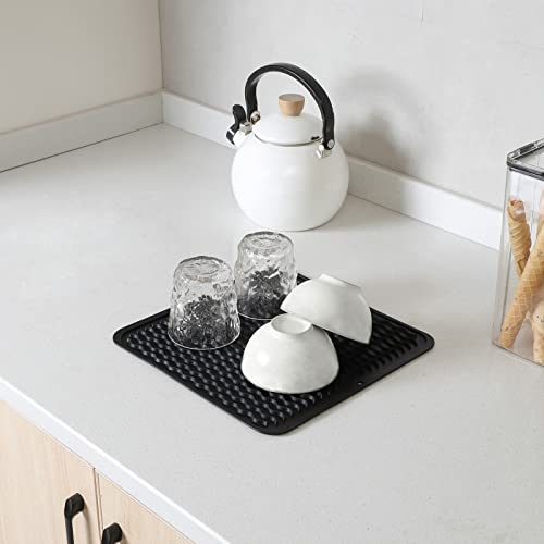 Silicone Dish Drying Mat Countertop Drainer Mat Non-slip Heat Resistance Dry  Mat Fridge Drawer Liner Kitchen Accessories