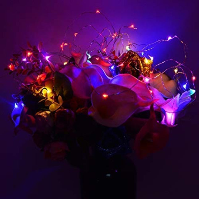 mifengda 16 Pack Wine Bottle Lights 8 Color Cork Shaped 20 Micro LEDs Wire Bottle Lights Battery Powered Copper Wire Lights Artificial Cork Wine Bottle Fairy Lights (2m/7.2ft)+20Pcs Extra Batteries