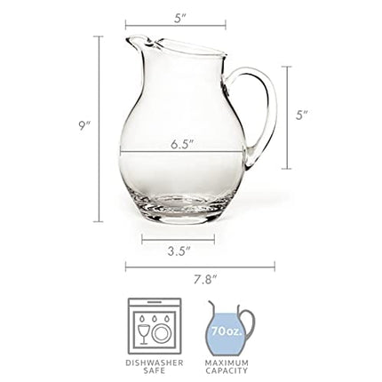 Mikasa 5136551 Napoli Glass Beverage Pitcher Clear, 70 Ounce