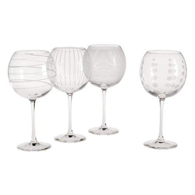 Mikasa Cheers Balloon Goblet Wine Glass, 24.5-Ounce, Set of 4