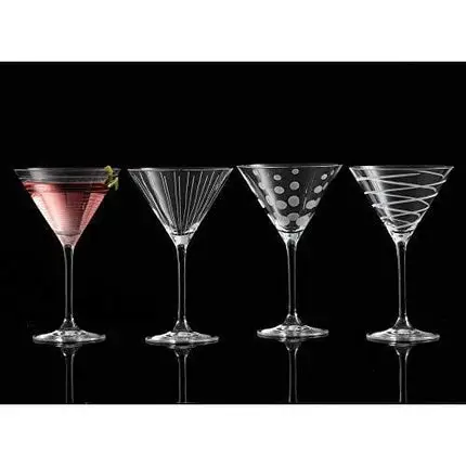 Mikasa Cheers Martini Glass, 10-Ounce, Set of 4, 4 PC, multi/none