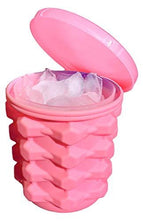 Ice Cube Maker Silicone Bucket Ice Mold and Storage Bin, Portable