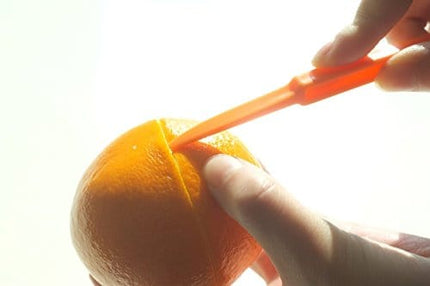 Minjie 2 pcs orange peeler tool Citrus Peeler in Bright Orange Color - Replaces Tupperware Peeler Bright Orange