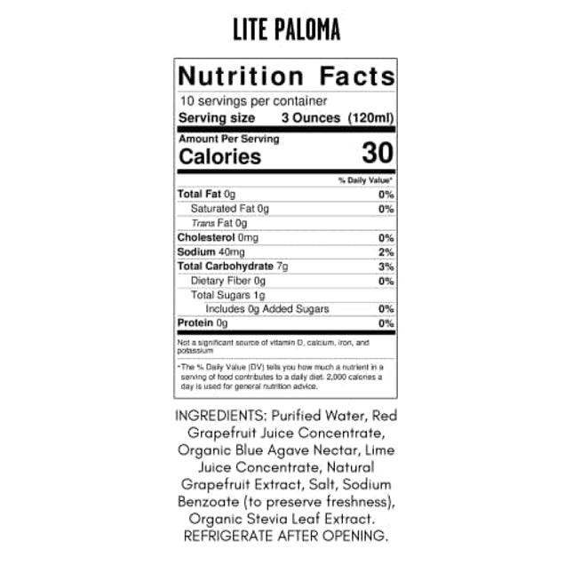 Miss Mary's Lite Paloma Mix, Keto Friendly, Low Sugar Drink Mixer, All Natural Ingredients, Low Calorie, Low Carb, 1 Pack