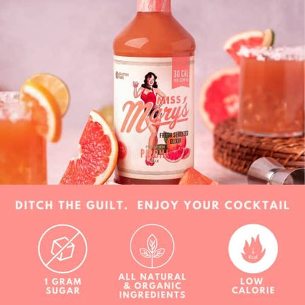 Miss Mary's Lite Paloma Mix, Keto Friendly, Low Sugar Drink Mixer, All Natural Ingredients, Low Calorie, Low Carb, 1 Pack