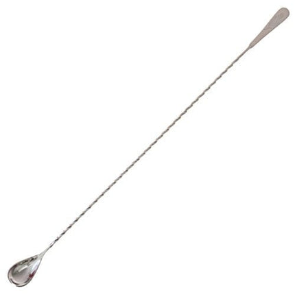 18" Cocktail Mixing Glass Bar Spoon - Long Handle Stainless Steel Drink Pitcher Mixer to Chill and Mix Stirred Drinks - 1 Spoon