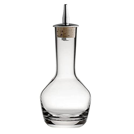 Bitters Bottle - Handblown Cocktail Dasher Glass Bottle with Cork Top, 3-ounces (1)