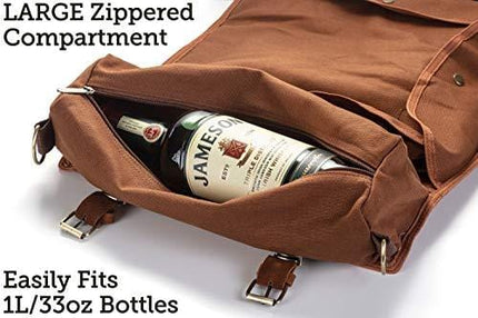 Travel Bartender Bag (Without Tools) | Best Bar Kit Bag for Carrying Your Bar Tools with Style | Professional Bartender Roll with Shoulder Strap for Perfect Storage | Mix Awesome Cocktails Anywhere