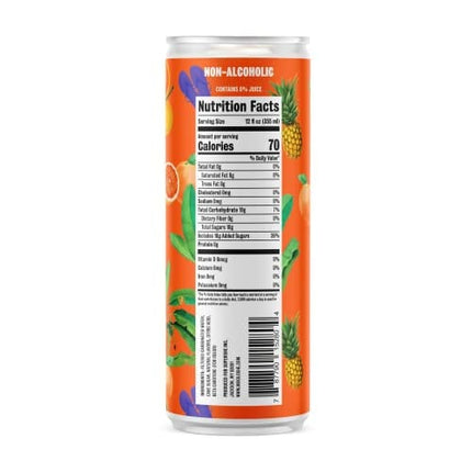 MIXOLOSHE Tropical Smoky Margarita Low Calorie Non-Alcoholic Cocktail with Natural and Clean Ingredients, 12 Ounce Cans, Pack of 12