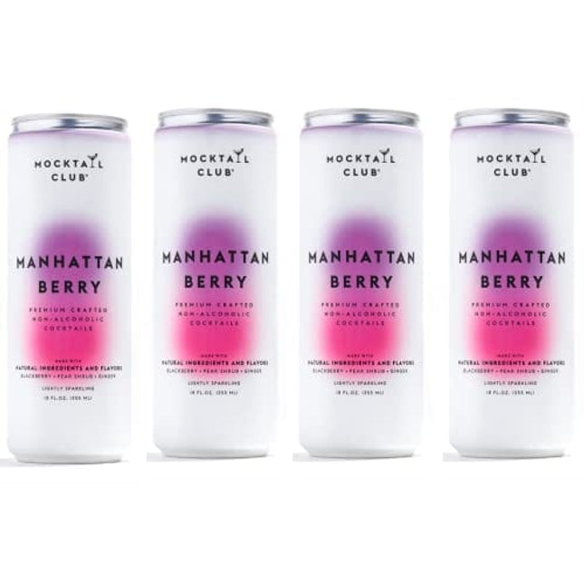 Mocktail Club Manhattan Berry - 4 pack l Premium Crafted Non-Alcoholic Cocktails