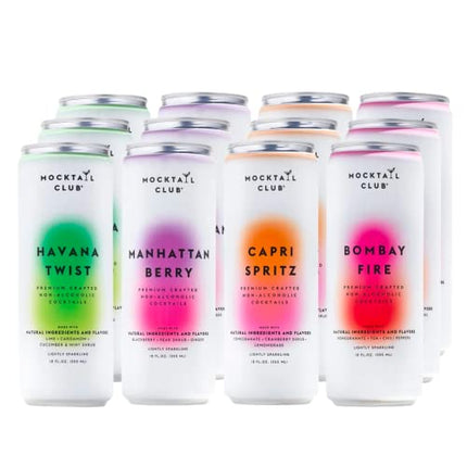 Mocktail Club Variety Pack Premium Crafted Non-Alcoholic Cocktails I 12-pack