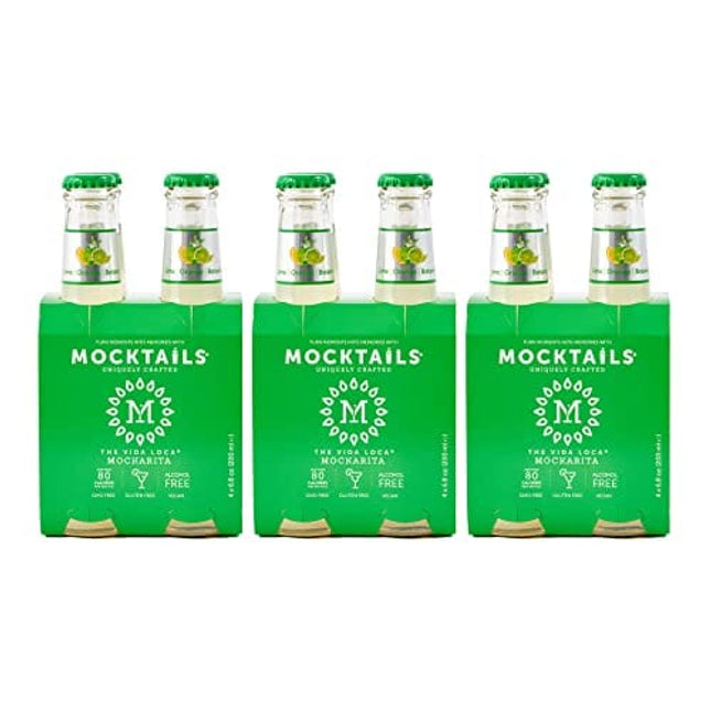 Mocktails Uniquely Crafted Alcohol Free Free Vida Loca Mockarita|Non-Alcoholic, Low Calorie, Non-GMO, Vegan, Alcohol Alternative |6.8 Fluid Ounce Pack of 12
