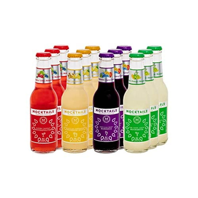 **The Official Cocktails of Dry January** - Mocktails Uniquely Crafted Alcohol Free Variety Pack | Non-Alcoholic Cocktail, Low Calorie, Non-GMO, Vegan Alternative | 6.8 Fluid Ounce (Pack of 12)