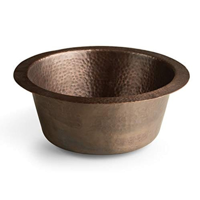 Monarch Abode 17096 Pure Copper Hand Hammered Essex Dual Mount Sink (12 inches)