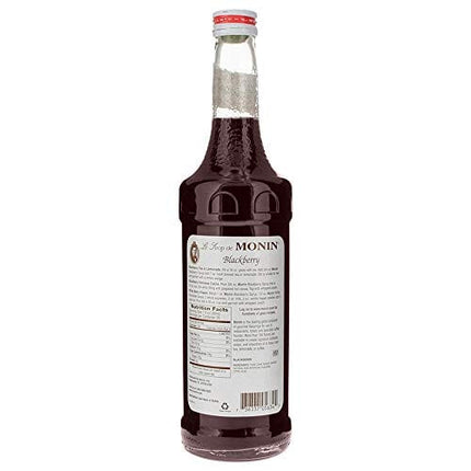 Monin - Blackberry Syrup, Soft and Succulent, Great for Cocktails, Lemonades, and Sodas, Gluten-Free, Non-GMO (750 ml)