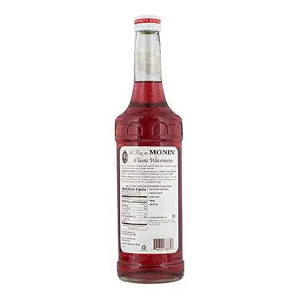 Monin - Classic Watermelon Syrup, Juicy and Sweet, Great for Sodas and Lemonades, Gluten-Free, Non-GMO (750 ml)