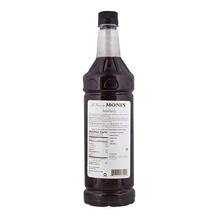 Monin - Strawberry Syrup, Mild and Sweet, Great for Cocktails and Teas, Gluten-Free, Non-GMO (1 Liter)