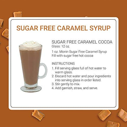 Monin - Sugar Free Caramel Syrup, Mild and Sweet, Great for Coffee and Desserts, Gluten-Free, Non-GMO (750 ml)