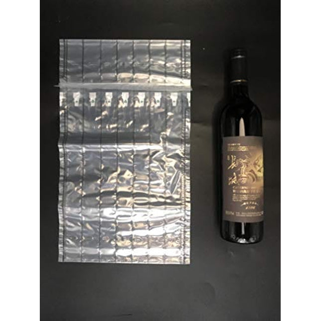 Wine Bottle Travel Protector Bags, Monkkino 16 Packs Inflatable Bubble Cushion Wrap, Safety Choice for Glass Bottles in Transport with Luggage, Air Filled Packaging Sleeves with Reusable Pump