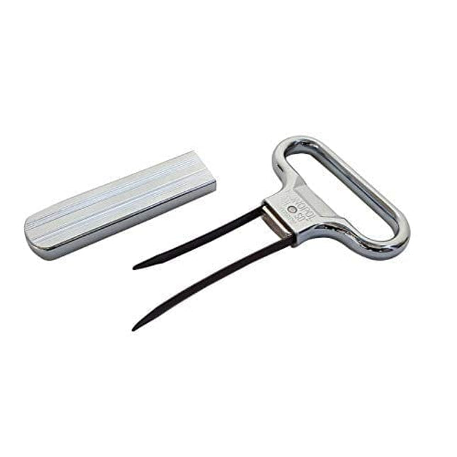 Monopol Westmark Germany Steel Two-Prong Cork Puller with Cover (Silver Satin)