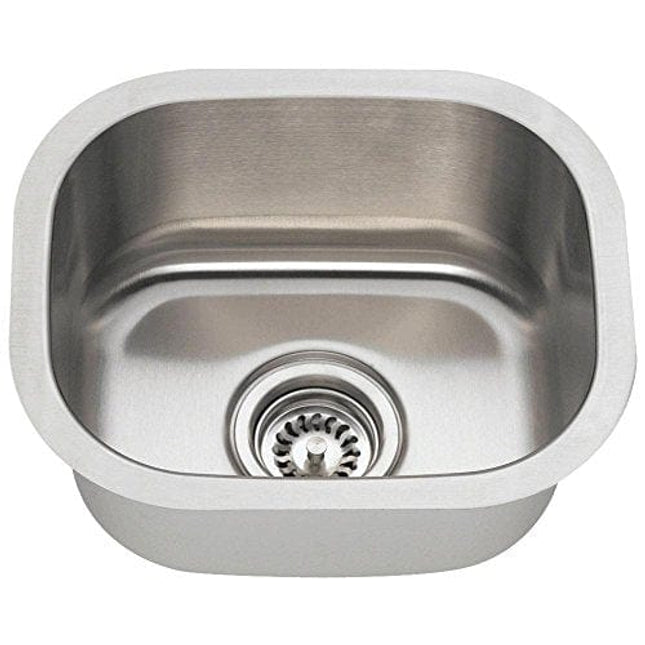 1512 18-Gauge Undermount Single Bowl Stainless Steel Bar Sink