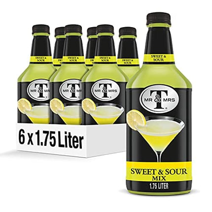 Mr & Mrs T Sweet & Sour Mix, 1.75 L bottles (Pack of 6)