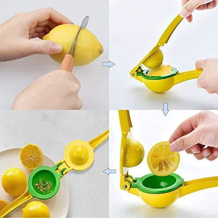 Mr Rudolf Manual Juicer Citrus Lemon Squeezer - Hand Fruit Juicer Lime Press,Professional Hand Juicer Kitchen Tool,Yellow