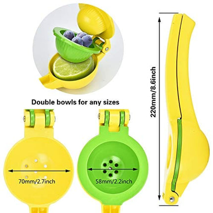Mr Rudolf Manual Juicer Citrus Lemon Squeezer - Hand Fruit Juicer Lime Press,Professional Hand Juicer Kitchen Tool,Yellow