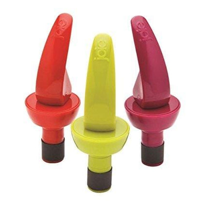 Joie Expanding Beverage Bottle Stopper, Pack of 3, Assorted Colors