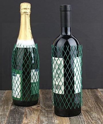 Mesh Protective Sleeves For Wine Bottles or Liquor - 7” Long- Keep Bottles Safe While Traveling by MT Products (25 Pieces)