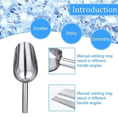 TeamFar Stainless Steel Ice Scoop, Small Metal Food Candy Scoop for Kitchen  Bar Party Wedding - 6 Ounces
