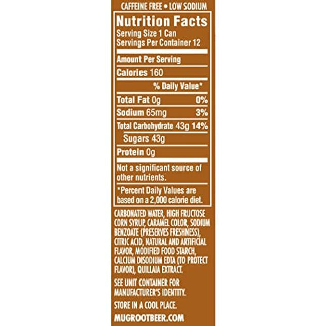 Mug Root Beer Soda, Fridge Pack Bundle, 12 fl oz, 36 Cans