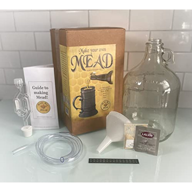 Mead Making Kit by Must Bee- 1 Gallon Reusable Fermentation Kit to Make Honey Wine