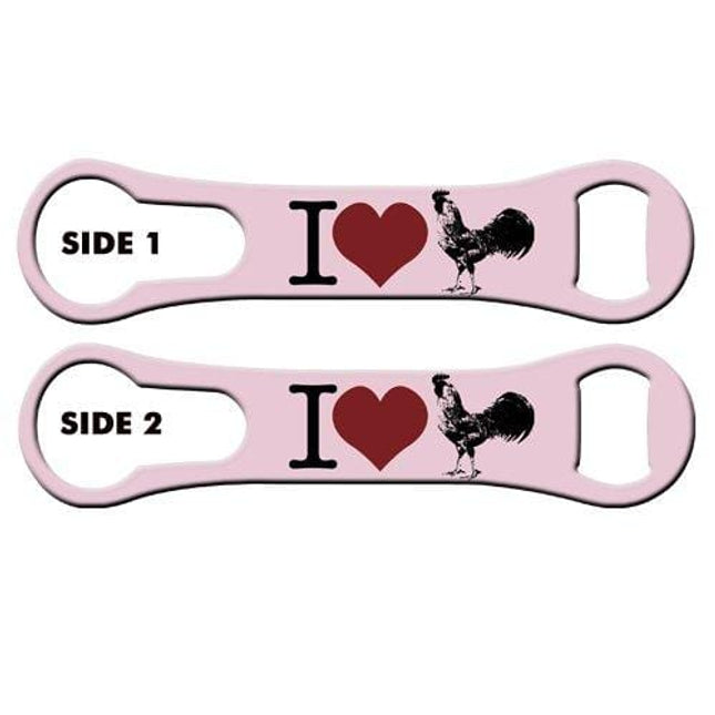 I Love Cock Lite Pink V-Rod Bottle Opener
