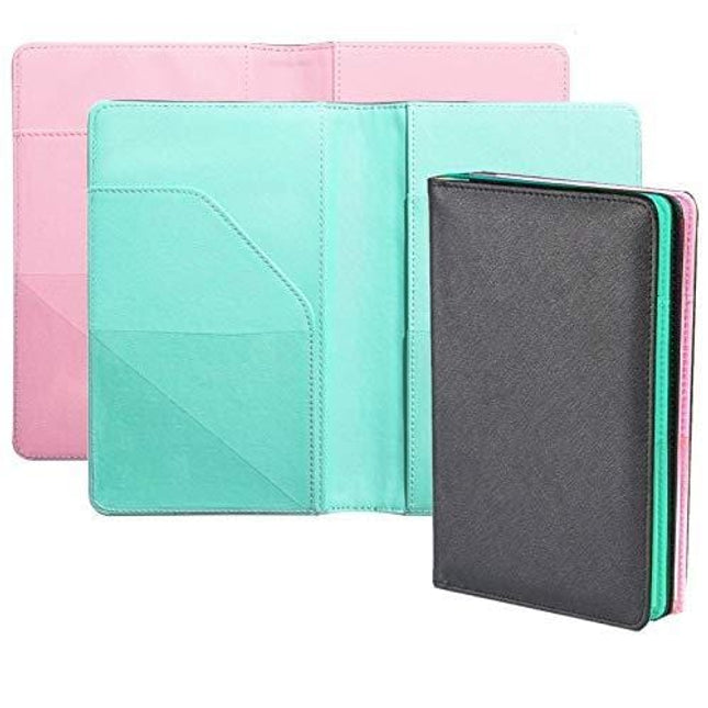 Mymazn (2 Pack Multi-Color) Server Book Waitress Waiter Book Server Wallet Restaurant Waitstaff Organizer, Guest Check Book Holder Fit Waist Apron