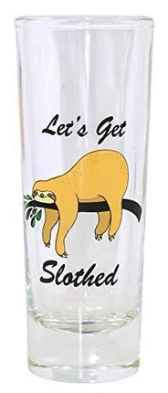 Let's Get Slothed Assorted Sloth Shot Glass Gift Set, Set of 4