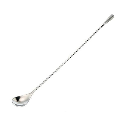 N&F Cocktail Mixing Spoon,Spiral Pattern Bar Cocktail Shaker Spoon (Silver)