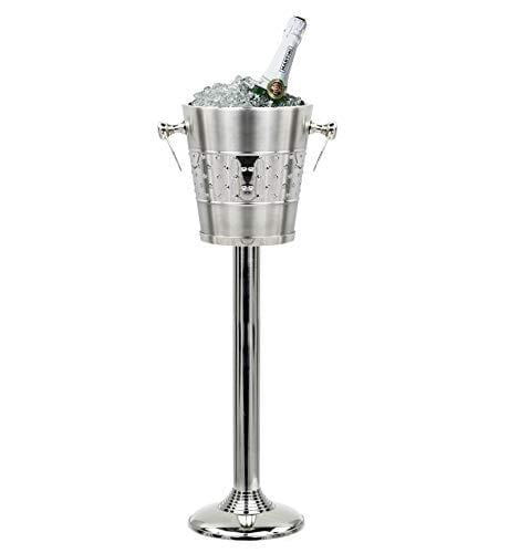 Indo-Persian Brushed Nickel Plated Majestic Wine & Ice Bucket With Ste –  Advanced Mixology