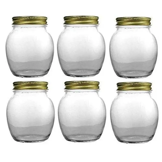 Tall Craft Bartending Jar w/ Gold Lid - Clear 12 oz