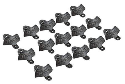 NATGAI 15pcs Cast Iron Wall Mount Bottle Openers, Mounting Hardware Included, Vintage Rustic Bar