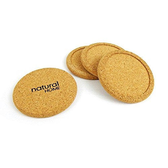 Natural Home Decor Cork Coaster, Set of 4